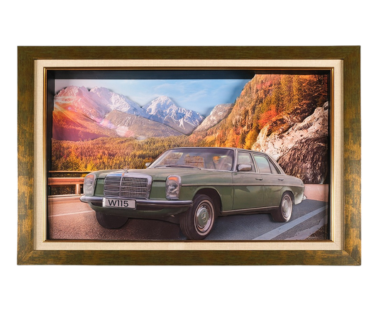 The Meeting of Classic Cars and Nature with Handmade Relief Art